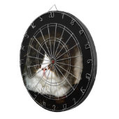 Schattige zwart wit kitten kat ragdoll foto dartbord (Voorkant Rechts)