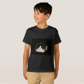 Schattige zwart wit kitten kat ragdoll foto t-shirt (Voorkant volledig)
