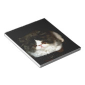 Schattige zwart wit kitten notitieblok (Schuin)