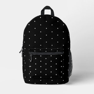 Schattige zwart-wit kleine polka dots patroon girl bedrukte rugzak