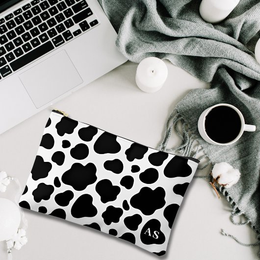 Schattige zwart-wit Koe patroon monogram Etui
