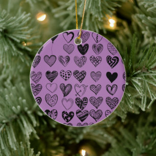 Schattige zwart-wit-krabbeltekenkeramisch orna keramisch ornament