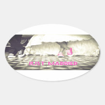 Schattige zwart wit net getrouwd