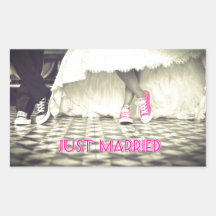 Schattige zwart wit net getrouwd