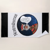 Schattige Zwart Wit Nostradamus Llama Pool Party Strandlaken (Voorkant)