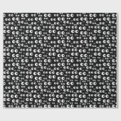 Schattige zwart & wit oogbal inpakpapier (Vlak)