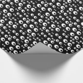 Schattige zwart & wit oogbal inpakpapier (Hoek)