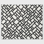 Schattige zwart wit patroon cadeaupapier (Vlak)