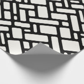 Schattige zwart wit patroon cadeaupapier (Hoek)