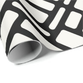 Schattige zwart wit patroon cadeaupapier (Rol Hoek)