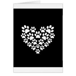 Schattige zwart wit paw print