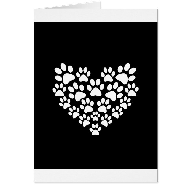 Schattige zwart wit paw print (Voorkant)