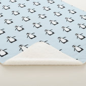 Schattige Zwart Wit Pinguïn Illustratie Baby Sherpa Deken (3/4)