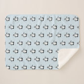 Schattige Zwart Wit Pinguïn Illustratie Baby Sherpa Deken (Voorkant (horizontaal))