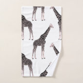 Schattige Zwart Wit Roze Giraffe Bad Handdoek (Handdoek)