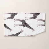 Schattige Zwart Wit Roze Giraffe Bad Handdoek (Handdoek)