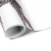 Schattige Zwart Wit Roze Giraffe Cadeaupapier (Rol Hoek)
