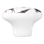 Schattige Zwart Wit Roze Giraffe Keramische Knop (Zijkant)