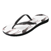 Schattige Zwart Wit Roze Giraffe Teenslippers (Schuin)