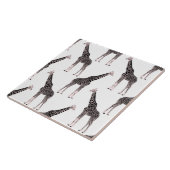 Schattige Zwart Wit Roze Giraffe Tegeltje (Zijkant)