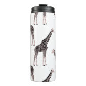 Schattige Zwart Wit Roze Giraffe Thermosbeker (Voorkant)