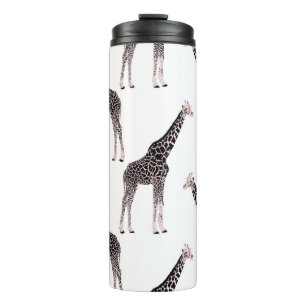 Schattige Zwart Wit Roze Giraffe Thermosbeker
