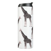 Schattige Zwart Wit Roze Giraffe Thermosbeker (Gedraaid links)