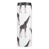 Schattige Zwart Wit Roze Giraffe Thermosbeker (Achterkant)
