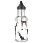 Schattige Zwart Wit Roze Giraffe Waterfles (Links)