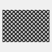 Schattige zwart-wit spookpatroon Halloween Inpakpapier Vel (Voorkant 3)