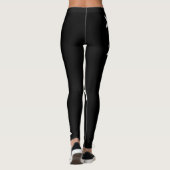Schattige Zwart Wit Sterren Leggings (Achterkant)