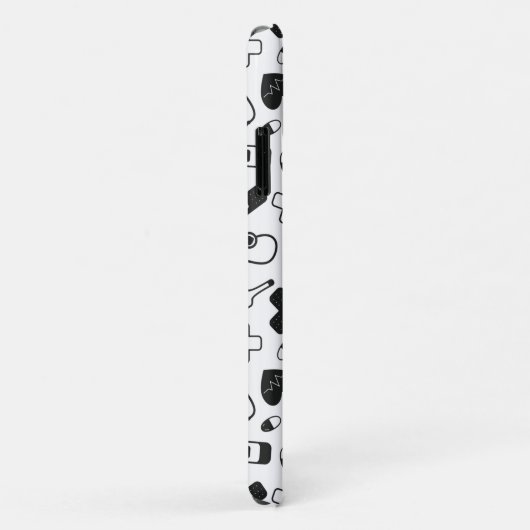Schattige Zwart Wit Verpleegster Dokter Patroon Case-Mate iPhone Case (Achterkant/rechts)