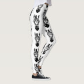 Schattige zwart-wit zebrapatroon leggings (Rechts)