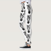 Schattige zwart-wit zebrapatroon leggings (Links)