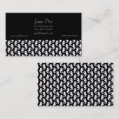 Schattige zwart-wit zeepaardpatroon visitekaartje (Voorkant / Achterkant)