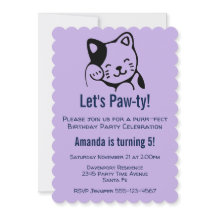 Schattige zwart-witte kat die zwaait - Verjaardag