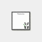 Schattige zwart-witte panda post-it® notes (Voorkant)