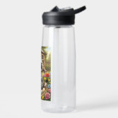 Schattige zwart-witte Poolse kip Waterfles (Links)