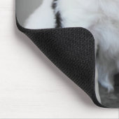 Schattige zwart-witte puppy muismat (Hoek)