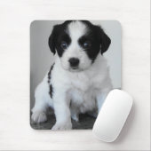 Schattige zwart-witte puppy muismat (Met muis)