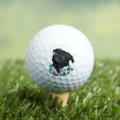 Schattige zwarte beker met bril en Shirt Golfballen (Insitu Shirt)