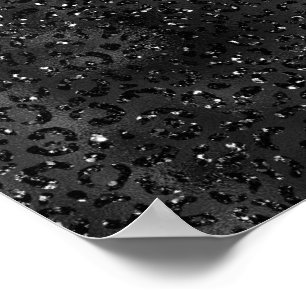 Schattige zwarte cheeta luipaard vel print dier