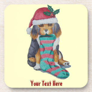 schattige zwarte en bruine pupil gekleed voor kers drankjes onderzetter