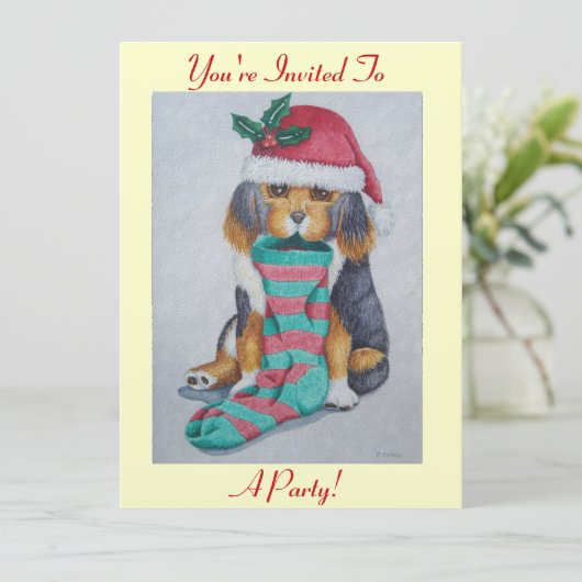 schattige zwarte en bruine pupil gekleed voor kers kaart (Staand voorkant)