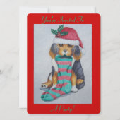 schattige zwarte en bruine pupil gekleed voor kers kaart (Voorkant)