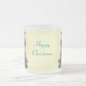 schattige zwarte en bruine pupil gekleed voor kers matglas koffiemok (Center)