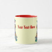 schattige zwarte en bruine pupil gekleed voor kers mok (Midden)