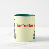 schattige zwarte en bruine pupil gekleed voor kers mok (Midden)