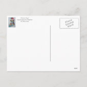 schattige zwarte en bruine puppy met kerstmis feestdagenkaart (Achterkant)