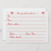 schattige zwarte en bruine puppy met kerstmis kaart (Achterkant)